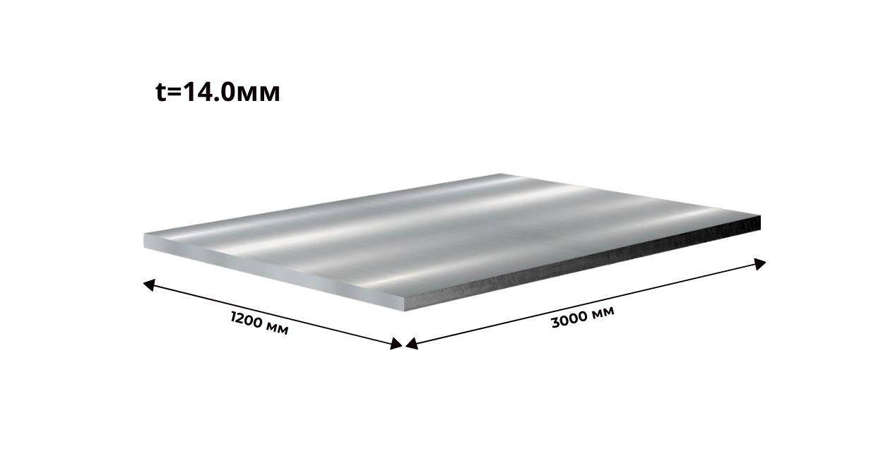 алюминиевая плита 14x1200x3000 АМГ6Б